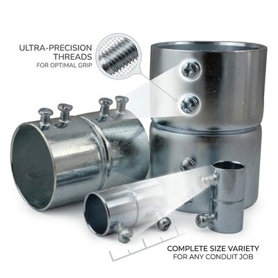 ซื้อ EMT การลดกระโปรง ซิงค์ Die Cast Threaded Transition Fittings 1/2 ถึง 4 นิ้ว UL E345464 รับรอง online manufacture